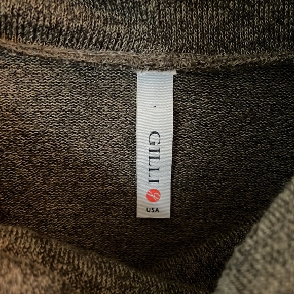 Gili Mock Neck Sweater Suede Elbow Patches Sz Medium - Picture 4 of 7